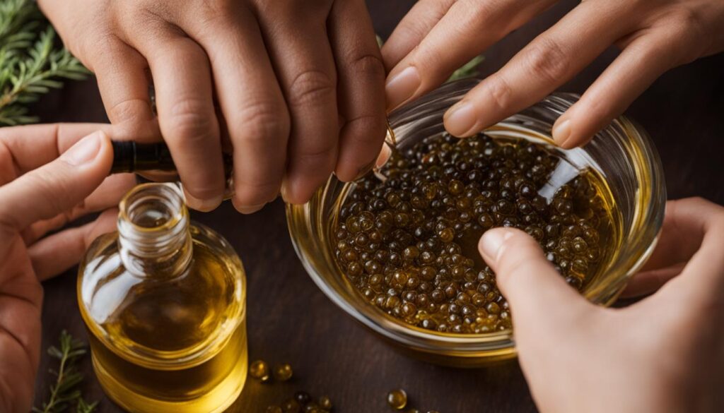 DIY castor oil scalp treatment