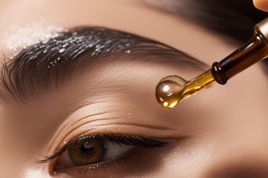 Should castor oil be diluted before applying to eyebrows?