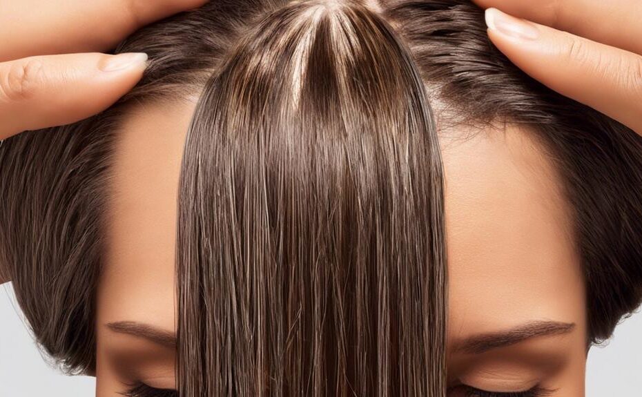 applying castor oil for hair growth