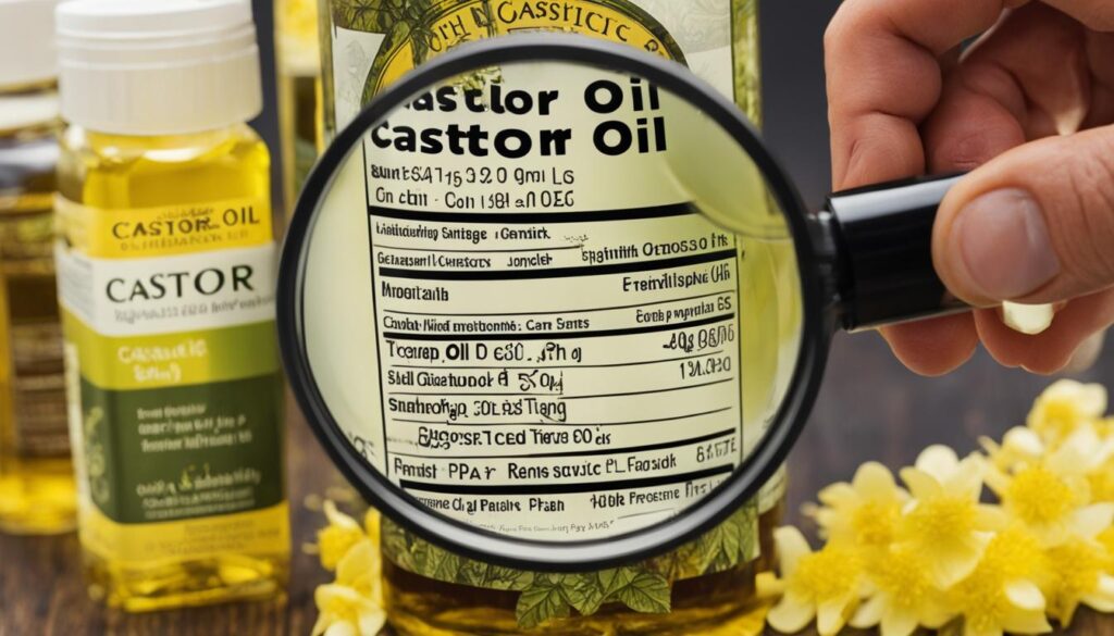 castor oil for specific purposes