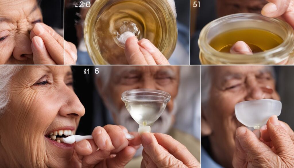 denture care with castor oil