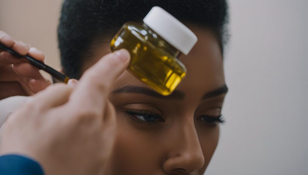 using castor oil on eyebrows